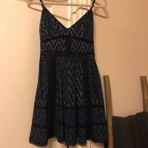 Revolve NBD Miley Minidress Navy and Gold SZ 0